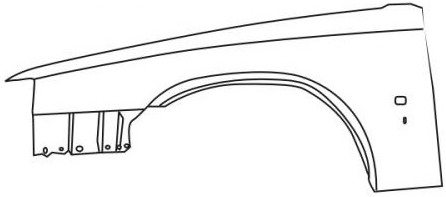 960 {S90 97-} КРЫЛО ПЕРЕДН ЛЕВ 960 {S90 97-} КРЫЛО ПЕРЕДН ЛЕВ