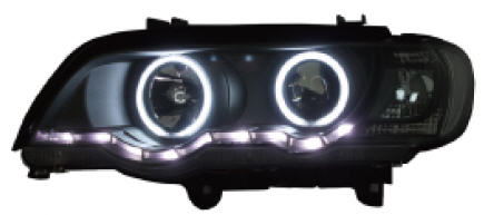 X5 ФАРА Л+П (КОМПЛЕКТ) ТЮНИНГ (КСЕНОН) С СВЕТЯЩ ОБОДК , ЛИНЗОВАН (DEVIL EYES) EAGLE EYES ВНУТРИ ЧЕРН