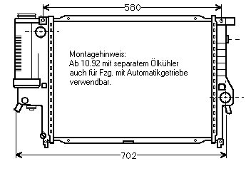 РАДИАТОР 520x439 1.8/2.0/2.5 M/A +A/C РАДИАТОР 520x439 1.8/2.0/2.5 M/A +A/C