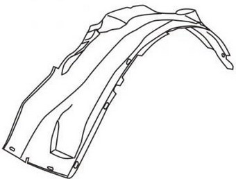 VW Golf 3/Гольф 3 {VENTO} ПОДКРЫЛОК ПЕРЕДН КРЫЛА ПРАВ VW Golf 3/Гольф 3 {VENTO} ПОДКРЫЛОК ПЕРЕДН КРЫЛА ПРАВ