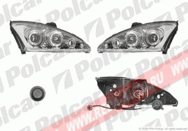 Ford FOCUS 02- ФАРЫ АНГ.ГЛАЗКИ+ЛИНЗА ХРОМ КОМПЛЕКТ