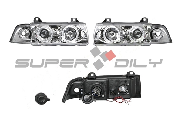 3 E36 90-98 COUPE/CABRIO КОМПЛЕКТ ФАР С ПОВОРОТОМ L+R СЕРЕБРЯНЫЙ 3 E36 90-98 COUPE/CABRIO КОМПЛЕКТ ФАР С ПОВОРОТОМ L+R СЕРЕБРЯНЫЙ