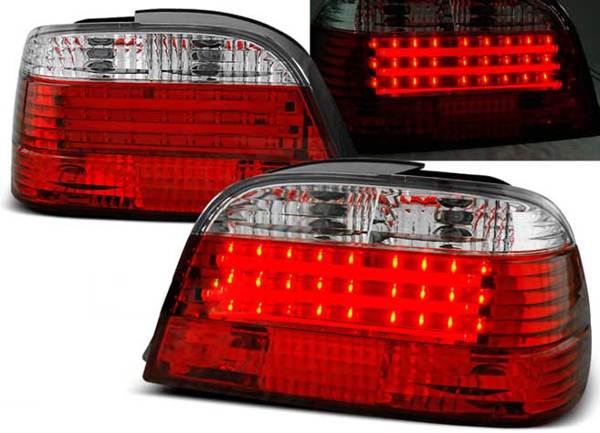 BMW E38 94-  КОМПЛ.ФОНАРЕЙ ЗАДН.L+R СВЕТДИОД. КРАСНО-БЕЛЫЕ