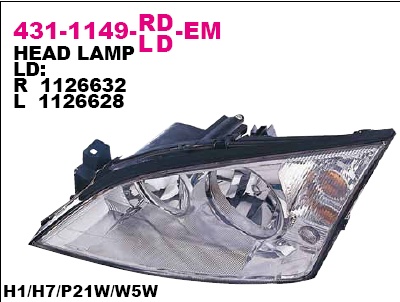 MONDEO 2001.01- ФАРА R ЭЛ.  431-1149R-LD-EM