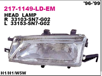 ACCORD 96-98      217-1149L-LD-EM