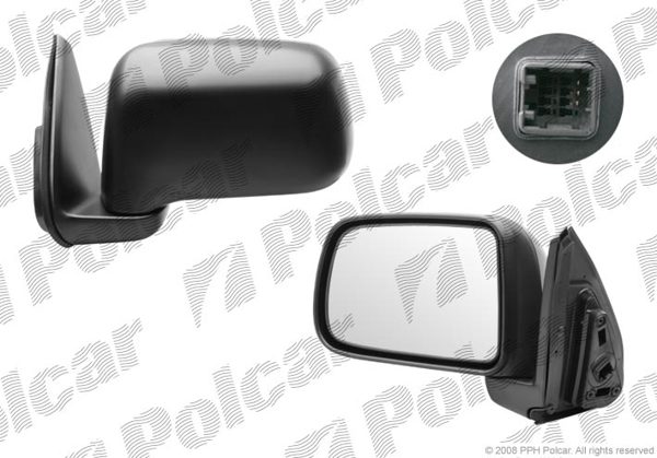CRV 0297-2001 ЗЕРКАЛО L ЭЛЕКТРИЧ.ПОД ПОКР.