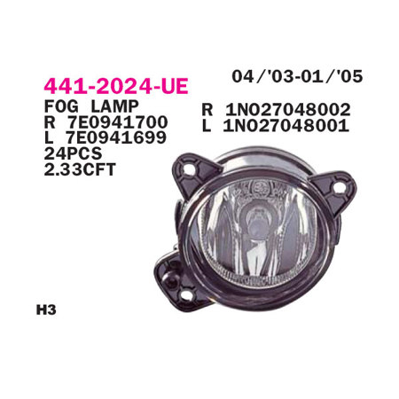 Купить на VW Transporter T5 2003-/FABIA 04- ФАРА П/Т ЛЕВАЯ 441-2024L-UE Купить на VW Transporter T5 2003-/FABIA 04- ФАРА П/Т ЛЕВАЯ 441-2024L-UE