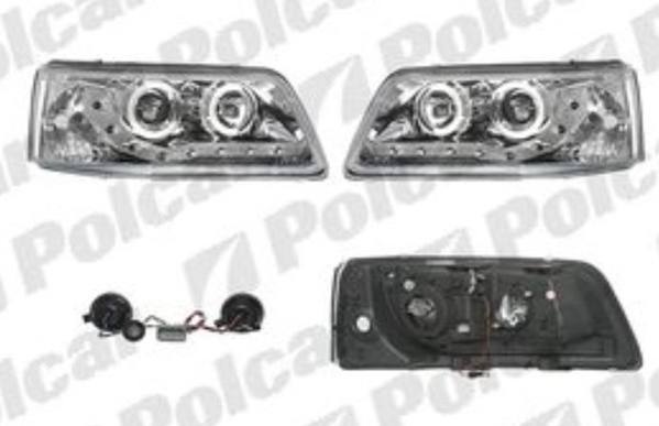 Купить на VW Transporter T5 2003- ФАРЫ ДНЕВНОГО СВЕТА+АНГ.ГЛАЗКИ+ЛИНЗОВАННЫЕ ХРОМ КОМПЛЕКТ