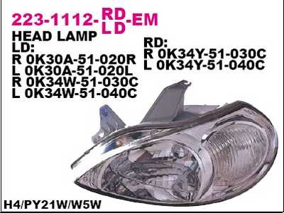 RIO 00-12.02 ФАРА ПРАВАЯ ЭЛЕКТРИКА 223-1112R-LD-EM RIO 00-12.02 ФАРА ПРАВАЯ ЭЛЕКТРИКА 223-1112R-LD-EM