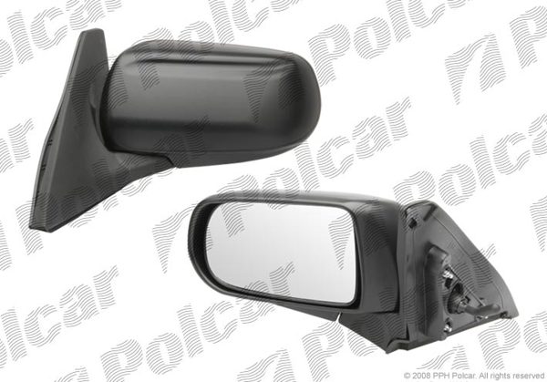 323 0798-1200 ЗЕРКАЛО L МЕХ., ЧЕРНОЕ, ВЫПУКЛОЕ, ХРОМ