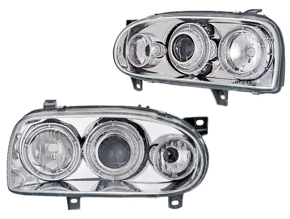 VW Golf 3/Гольф 3 91-ФАРЫ L+R АНГЕЛЬСКИЕ ГЛАЗКИ ХРОМ.ОТРАЖ. 441-1177PXNDAM1 VW Golf 3/Гольф 3 91-ФАРЫ L+R АНГЕЛЬСКИЕ ГЛАЗКИ ХРОМ.ОТРАЖ. 441-1177PXNDAM1