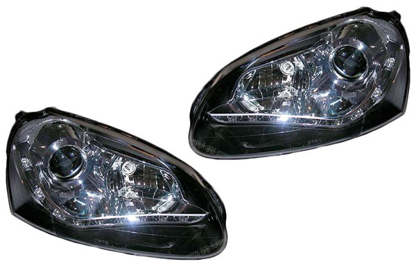 VW Golf/Гольф 5 03-07 ФАРЫ ТЮНИНГ ДНЕВНОЙ СВЕТ+ЛИНЗА ЧЕРНЫЕ КОМПЛЕКТ VW Golf/Гольф 5 03-07 ФАРЫ ТЮНИНГ ДНЕВНОЙ СВЕТ+ЛИНЗА ЧЕРНЫЕ КОМПЛЕКТ