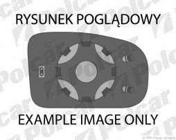80/90 86- 94 СТЕКЛО ЗЕРКАЛА L ПЛОСКОЕ
