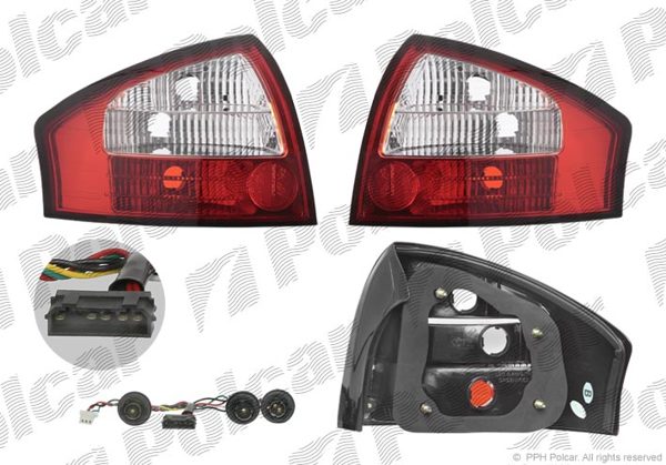 A6 97-04 ФОНАРИ ЗАДНИЕ КРАСНО-БЕЛЫЕ КОМПЛЕКТ ТЮНИНГ A6 97-04 ФОНАРИ ЗАДНИЕ КРАСНО-БЕЛЫЕ КОМПЛЕКТ ТЮНИНГ