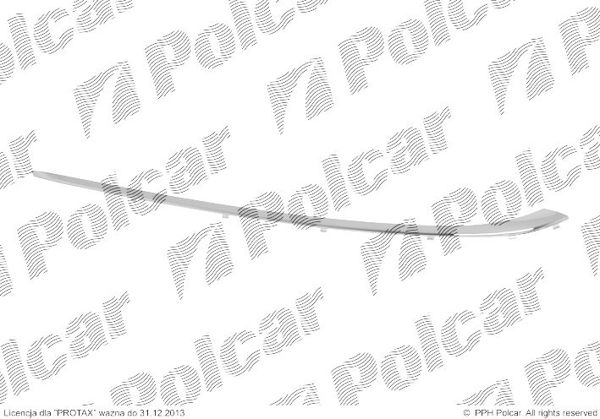 BMW 7 E38 04.94-12.01 МОЛДИНГ ЗАДНЕГО БАМПЕРА ЛЕВЫЙ, ХРОМ