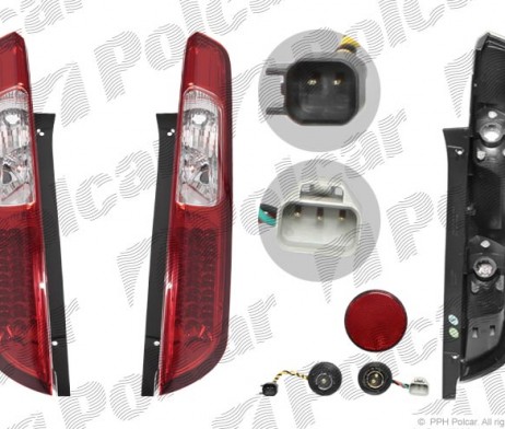 Купить для Ford Focus / Форд Фокус 2 05- HB ФОНАРИ ЗАДНИЕ СВЕТОДИОДНЫЕ КРАСНО-БЕЛЫЕ ТЮНИНГ КОМПЛ.