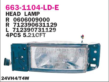 IVECO EUROCARGO 91- ФАРА R H4 MEX. 663-1104R-LD-E IVECO EUROCARGO 91- ФАРА R H4 MEX. 663-1104R-LD-E