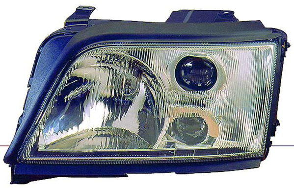 A6 94-97 Фара левая  H1+H1+H3 (2-ЛИНЗЫ)