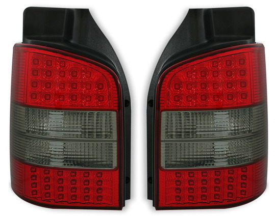 Купить на VW Transporter T5 2003- ФОНАРИ ЗАДНИЕ СВЕТОДИОДНЫЕ ТЮНИНГ КОМПЛЕКТ КРАСНО-БЕЛЫЕ ТОНИР