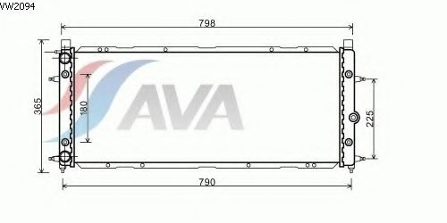 Купить на VW Transporter Т4 90-94  РАДИАТОР 720X295 M/A +/-C