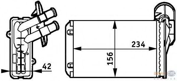 Радиатор отопителя VW Golf/Jetta/VENTO/Passat 84-97 Радиатор отопителя VW Golf/Jetta/VENTO/Passat 84-97
