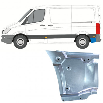 Mercedes Sprinter/Мерседес Спринтер (906) 2006- Р/К БОКОВИНЫ ЗА ЗАДНИМ КОЛЕСОМ ЛЕВОЕ ДЛИН.17СМ