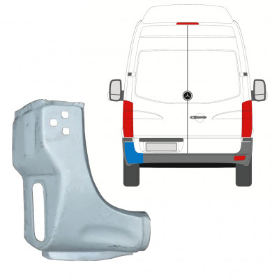 Mercedes Sprinter/Мерседес Спринтер (906) 2006- ЗАДНЯЯ СТОЙКА ЛЕВАЯ НИЗ.