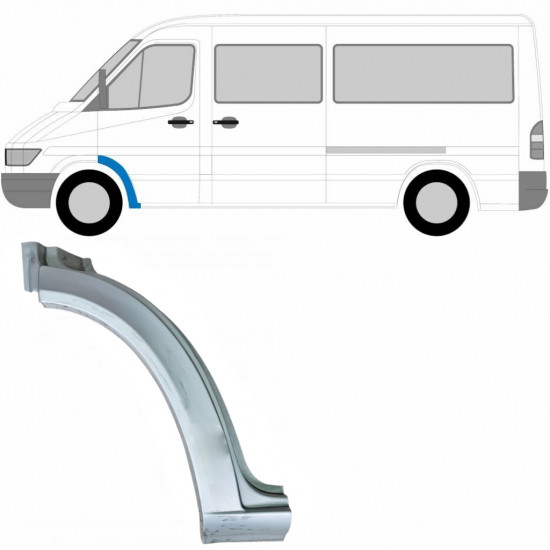 Mercedes Sprinter/Мерседес Спринтер 95-06 АРКА КРЫЛА ПЕРЕДНЕГО ЛЕВОГО (ОЦИНКОВАНО!) (Страна производства: Польша)