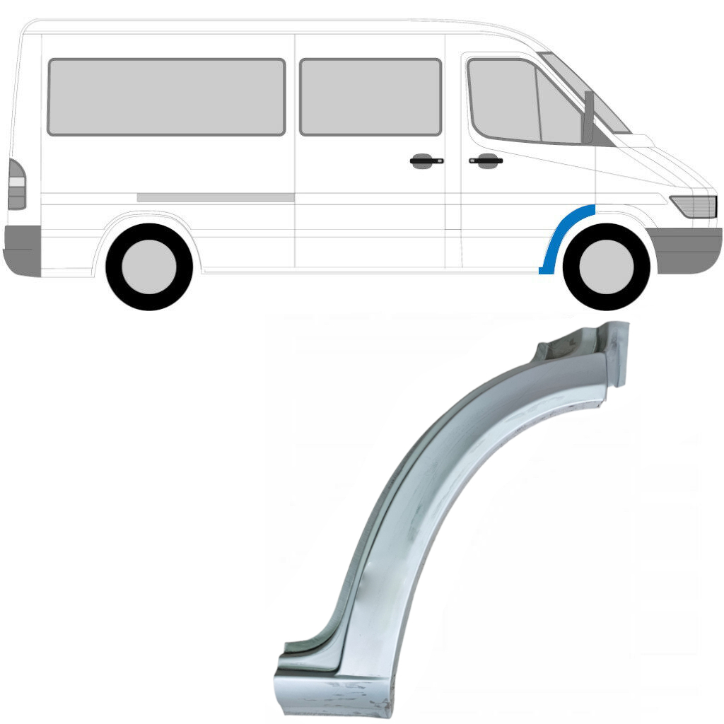 Mercedes Sprinter/Мерседес Спринтер 95-06 АРКА КРЫЛА ПЕРЕДНЕГО ПРАВОГО (ОЦИНКОВАНО!) (Страна производства: Польша)