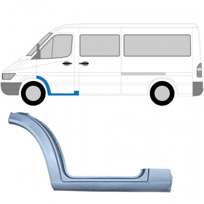 Mercedes Sprinter/Мерседес Спринтер 95- ПОРОГ ПЕРЕДНИЙ ЛЕВЫЙ+АРКА+СТОЙКА