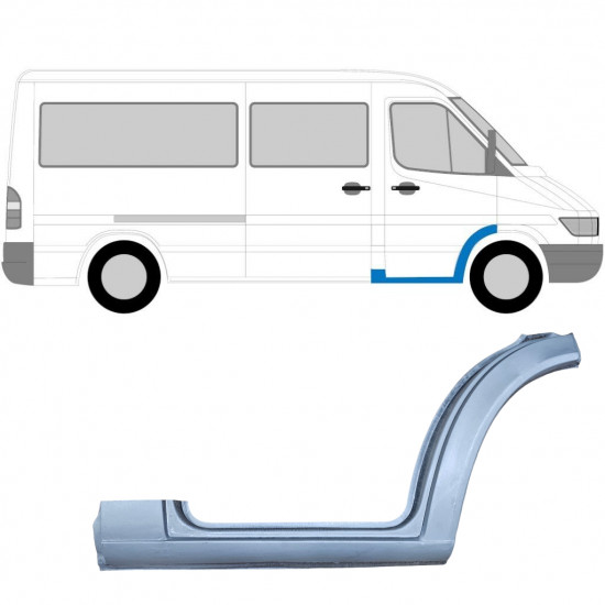 Mercedes Sprinter/Мерседес Спринтер 95- ПОРОГ ПЕРЕДНИЙ ПРАВЫЙ+АРКА+СТОЙКА