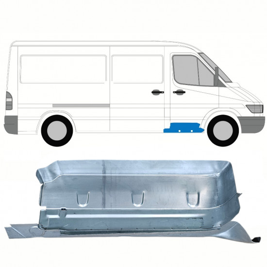 Mercedes Sprinter/Мерседес Спринтер 95- СТУПЕНЬ ПРАВАЯ С УСИЛИТЕЛЕМ И ВНУТРЕННИМ ПОРОГОМ