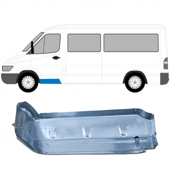 Mercedes Sprinter/Мерседес Спринтер 95- СТУПЕНЬКА ЛЕВАЯ НИЗ С УСИЛИТЕЛЕМ (ОЦИНКОВАНО!) (Страна производства: Польша)