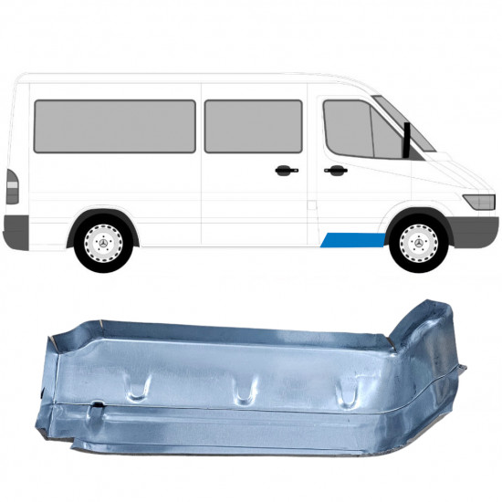 Mercedes Sprinter/Мерседес Спринтер 95- СТУПЕНЬКА ПРАВАЯ НИЗ С УСИЛИТЕЛЕМ (ОЦИНКОВАНО!) (Страна производства: Польша)
