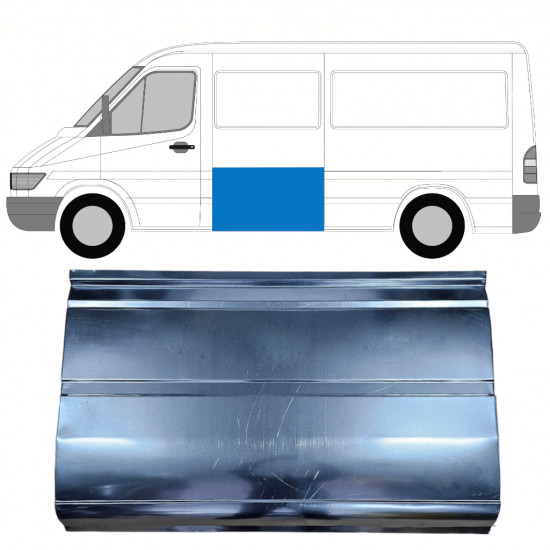 Mercedes Sprinter/Мерседес Спринтер 95- ПЕНКА БОКОВИНЫ(НАПРОТИВ СДВИЖНОЙ ДВЕРИ) ВЫСОТА 80 СМ ЛЕВАЯ (ОЦИНКОВАНО!) (Страна производства: Польша)